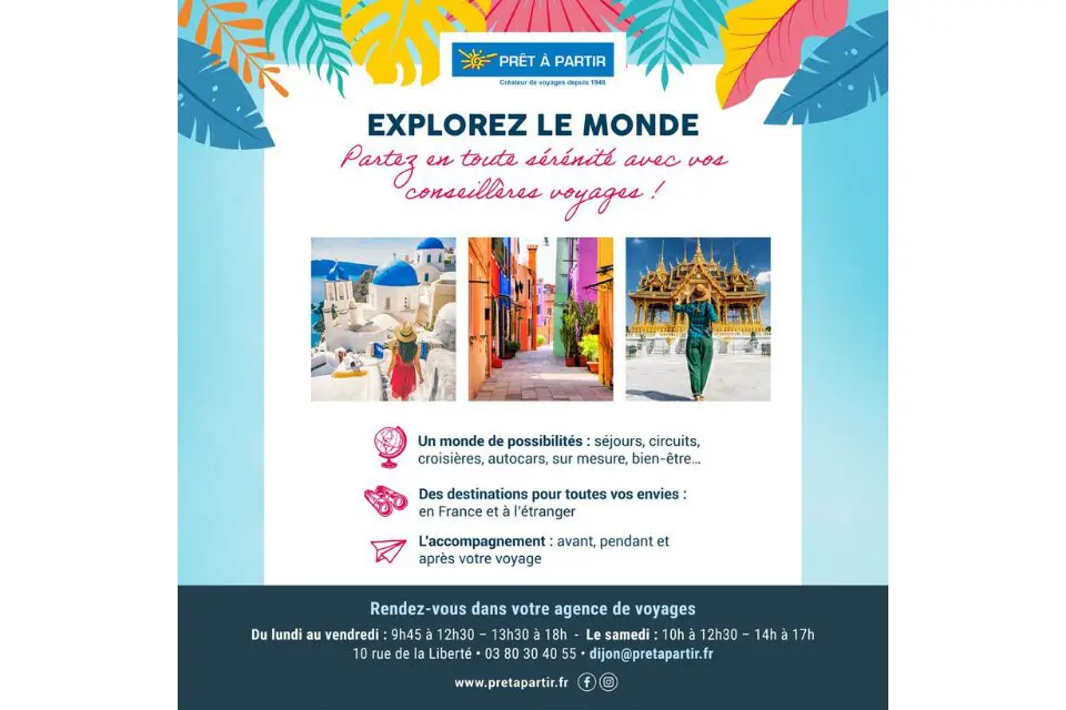 Prêt à Partir Dijon : Explorez le monde